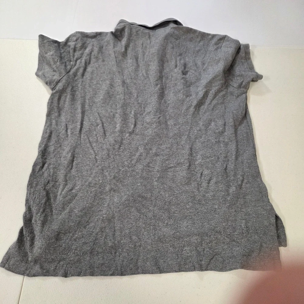Polo Ralph Lauren Mens Custom Fit Heathered Gray Short Sleeve Polo Shirt Size M